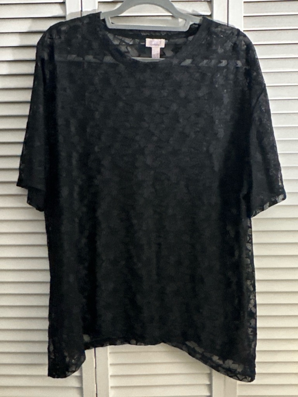 LOGO by Lori Goldstein Star Mesh Tee